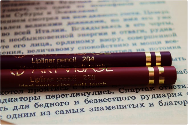 Карандаши для губ Art Visage №220 и №204 - альтернатива матовой помаде