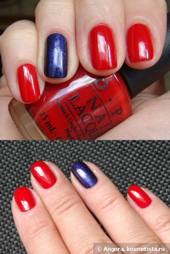 OPI Nail Lacquer Ink NL B61 & OPI Nail Lacquer Red Hot Rio NL A70