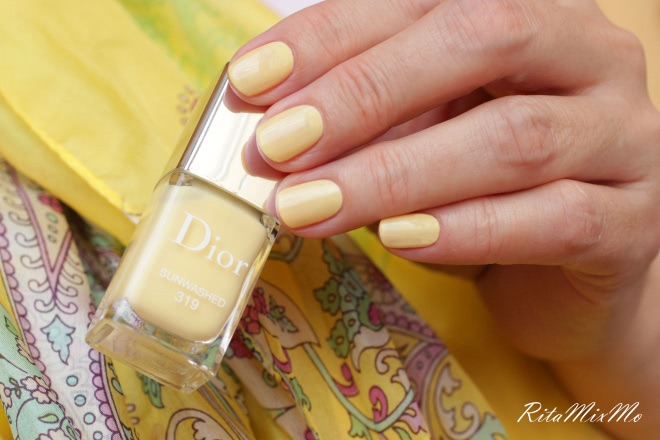 Dior Tye Dye Summer Collection 2015. Dior Vernis Nail Lacquer #319 Sunwashed - самый нежный желтый