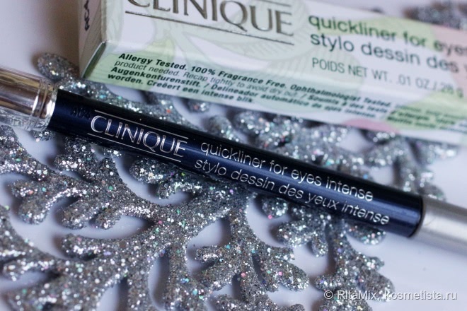 Мне захотелось настоящий синий карандаш, и я выбрала - Clinique Quickliner For Eyes Intense # 08 intense midnight