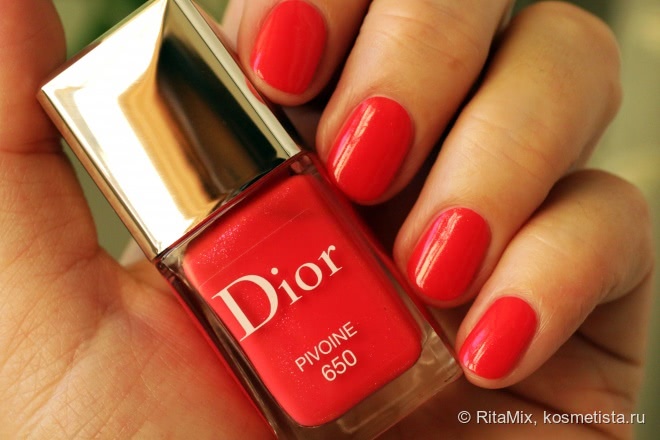 Пион, расцветший для меня в феврале. Dior Vernis Couture Colour Gel Shine And Long Wear Nail Lacquer # 650 Pivoine из весенней коллекции 2016 года Dior Glowing Gardens