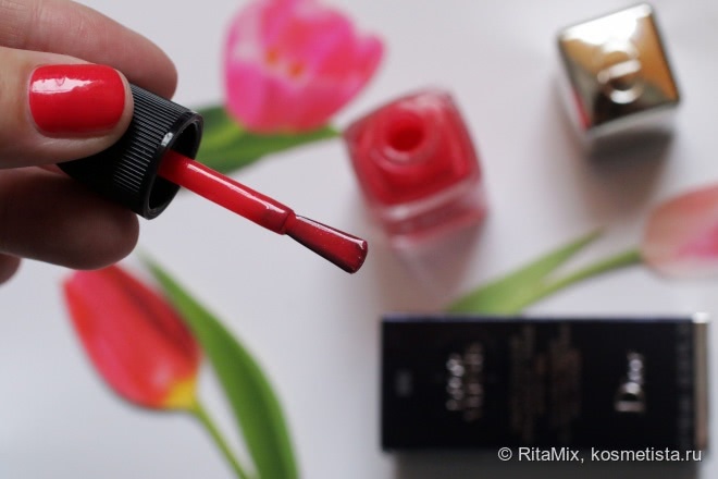 Пион, расцветший для меня в феврале. Dior Vernis Couture Colour Gel Shine And Long Wear Nail Lacquer # 650 Pivoine из весенней коллекции 2016 года Dior Glowing Gardens
