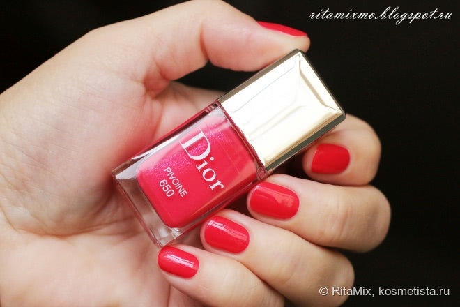 Пион, расцветший для меня в феврале. Dior Vernis Couture Colour Gel Shine And Long Wear Nail Lacquer # 650 Pivoine из весенней коллекции 2016 года Dior Glowing Gardens