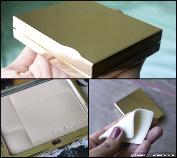 Компактная пудра с матирующим эффектом Clarins Ever Matte Mineral Powder Compact - 01 transparent fair