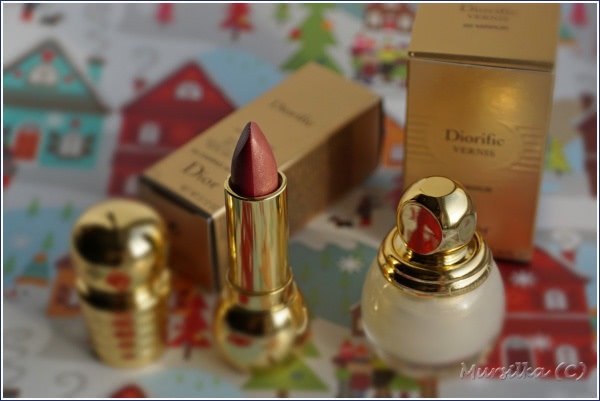 Dior Diorific 2014: двойная помада № 005 Daring Shock и лак для ногтей Mirorr № 022