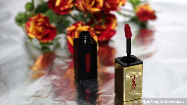 Стойкая помада-блеск YSL Rouge Pur Couture Vernis a Levres №10