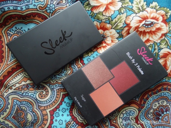 Сахарные румяна. Sleek MakeUP Blush By 3 Palette # Sugar
