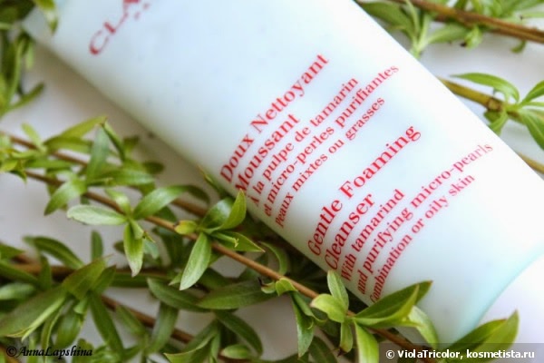 Clarins gentle foaming cleanser with tamarind and purifying micro pearls
