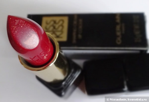Красный в огне. Замечательная помада Guerlain Kiss Kiss Lipstick Shaping Cream Lip Colour # 322 Red on Fire