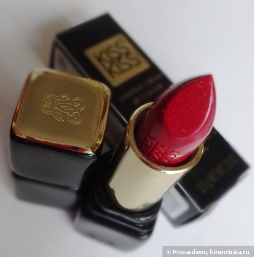 Красный в огне. Замечательная помада Guerlain Kiss Kiss Lipstick Shaping Cream Lip Colour # 322 Red on Fire