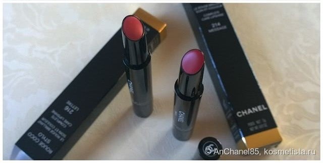 Фантастическая помада-блеск Chanel Rouge Coco Stylo в оттенках 214 message & 216 lettre
