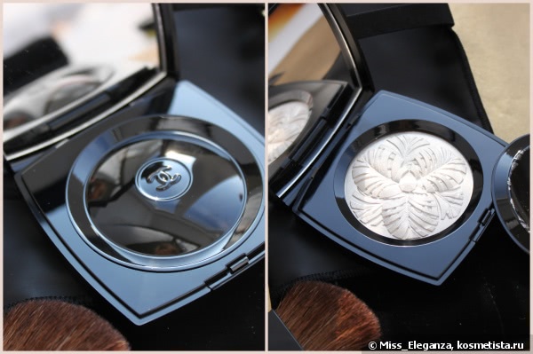 Пудра-хайлайтер Chanel Camelia de Plumes Poudre illuminatrice Highlighting Powder из Рождественской коллекции Plumes Precieuses de Chanel