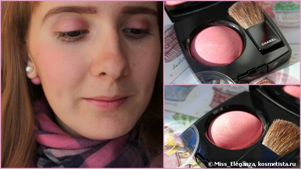 Золотые искорки и морозный румянец вместе с румянами Joues Contraste Powder Blush 170 Rose Glacier от Chanel