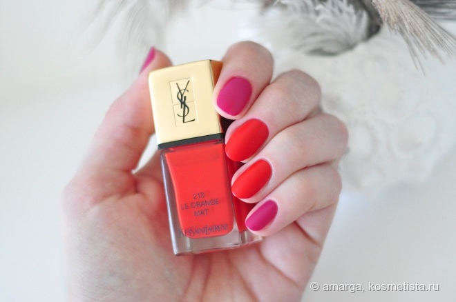 Матовое совершенство - YSL La Laque Couture #219 Le Fuchsia Mat и #213 Le Orange Mat