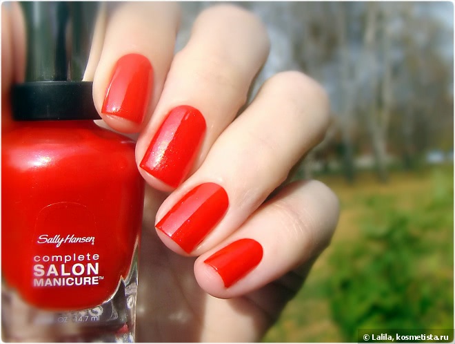 Sally Hansen Complete Salon Manicure Cherries To My Aries и осенний дизайн с плитой BornPrettyStore 024