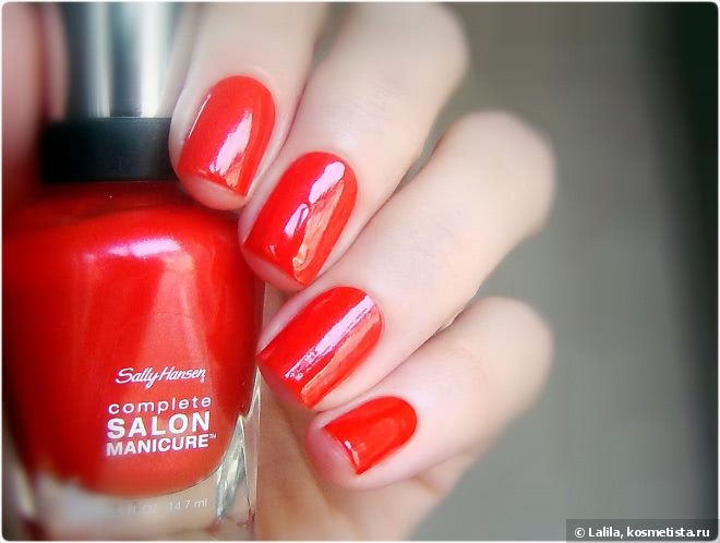 Sally Hansen Complete Salon Manicure Cherries To My Aries и осенний дизайн с плитой BornPrettyStore 024