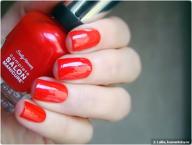 Sally Hansen Complete Salon Manicure Cherries To My Aries и осенний дизайн с плитой BornPrettyStore 024