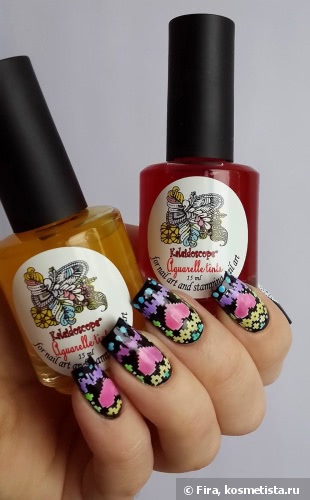 Маникюр ко дню всех влюбленных с MoYou London и тинтами El Corazon Kaleidoscope Aquarelle tints