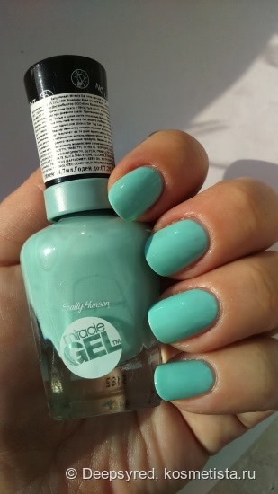 Вернусь в лето - Sally Hansen Гель-лак для ногтей Miracle Gel Color № 240 и топовое покрытие Miracle Gel Top Coat 2.0