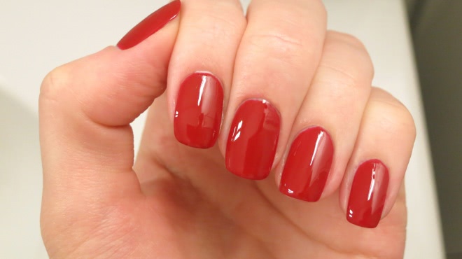 Такой долгожданный теплый красный! China Glaze Nail Lacquer with Hardeners