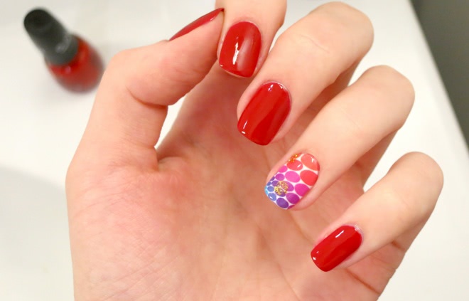 Такой долгожданный теплый красный! China Glaze Nail Lacquer with Hardeners