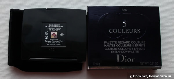 Dior Trafalgar (876) 5 Couleurs Couture colors&efects eyeshadow palette. Палитра теней для макияжа глаз