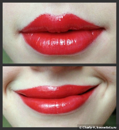 Дуэт помады ArtDeco Perfect Color Lipstick № 03 (Poppy Red) и блеска для губ Divage Vinyl Gloss № 3221