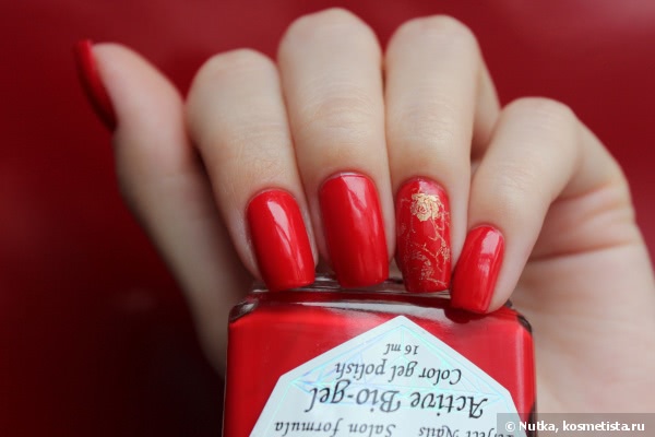 Прекрасный красный El Corazon Active Bio-Gel Color gel polish #423/265 Cream