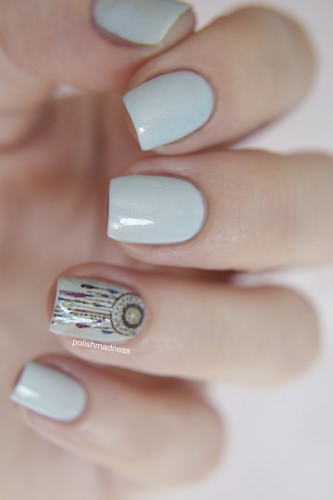 China Glaze Nail Lacquer with hardeners Dashboard Dreamer #82383 & водные наклейки O'diva