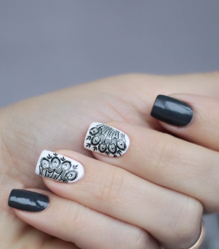Спокойный новогодний маникюр с NYX и Nail System