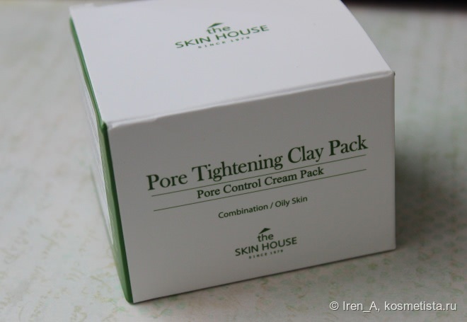 Очищение может быть деликатным! The Skin House Pore Tightening Clay Pack маска для очистки и сужения пор с глиной