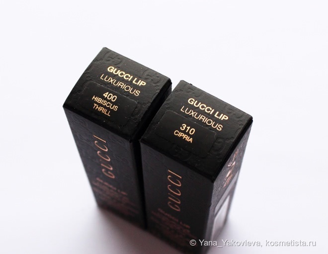Gucci Gucci Lip Luxurious Moisture-Rich Lipstick 310 Cipria, 400 Hibiscus Thrill