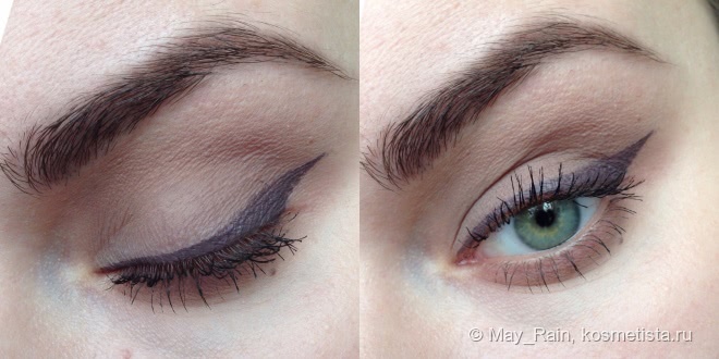 Отличная альтернатива коричневым стрелкам. Inglot eyeliner gel #89