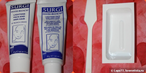 Крем для обесцвечивания волос на лице и руках Surgi Invisi Bleach Hair Bleaching Cream For Face And Arms