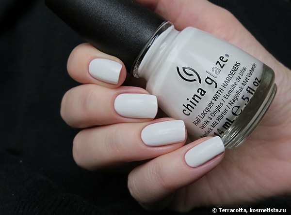 China Glaze Nail Lacquer With Hardeners 023 White On White