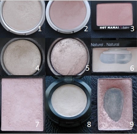 Светлые оттенки теней от Dior, Laura Mercier, Clarins, Catrice и the Balm