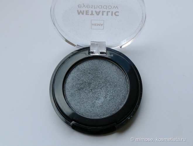 Hema metallic eyeshadow # 01 light grey и Hema moisturizing lipstick #08