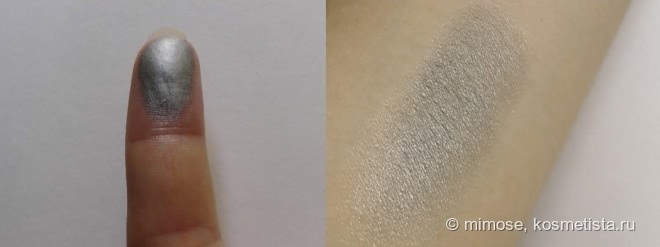 Hema metallic eyeshadow # 01 light grey и Hema moisturizing lipstick #08