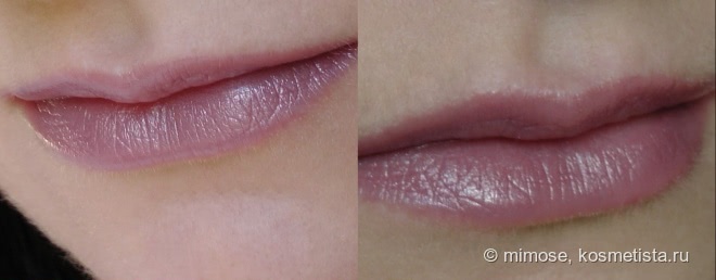 Hema metallic eyeshadow # 01 light grey и Hema moisturizing lipstick #08