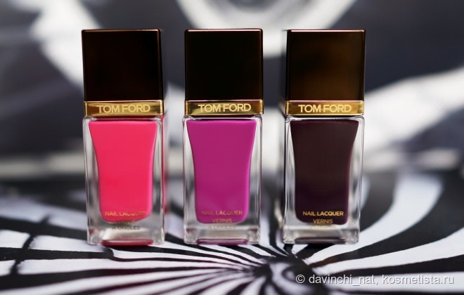 Tom Ford Nail Lacquer 06 Indian Pink, 08 African Violet, 10 Viper