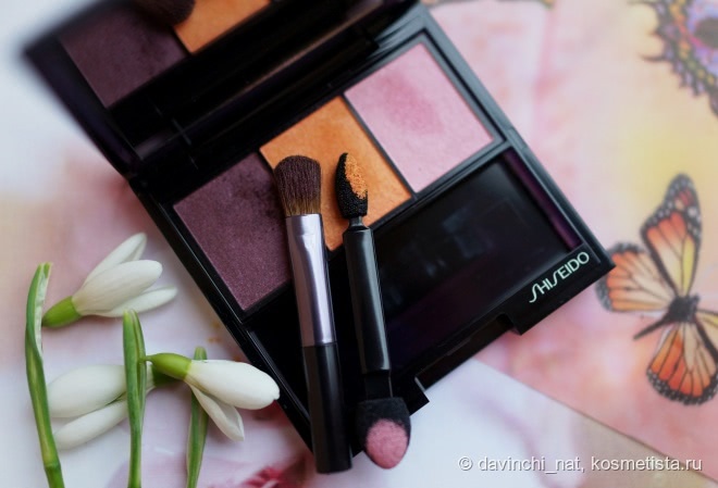 Бабочки в моей голове. Shiseido Luminizing Satin Eye Color Trio OR 316 Floracouture