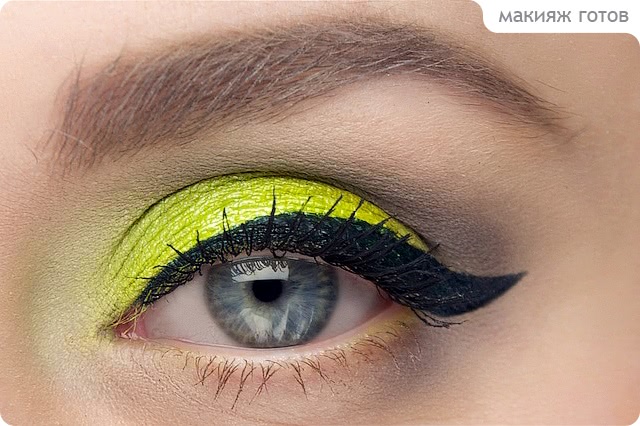 Tutorial. Lime & Winged Eyeliner