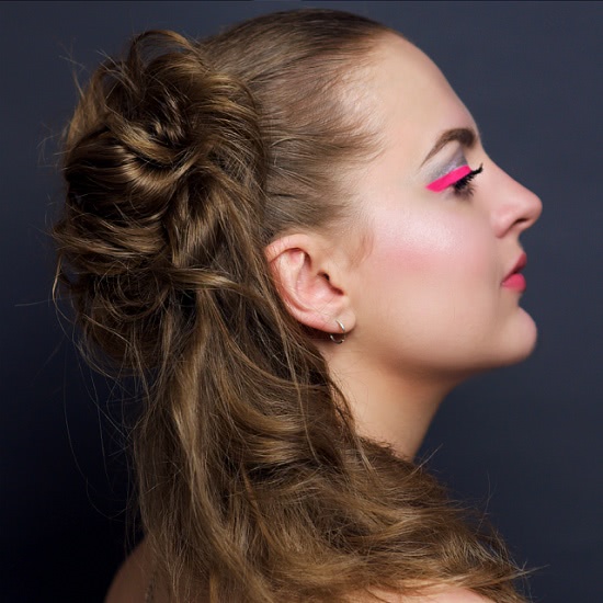 Tutorial. Silver & Neon Pink Eyeliner