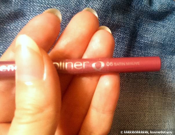 Такого цвета у меня еще не было. Essence lipliner 06 satin mauve