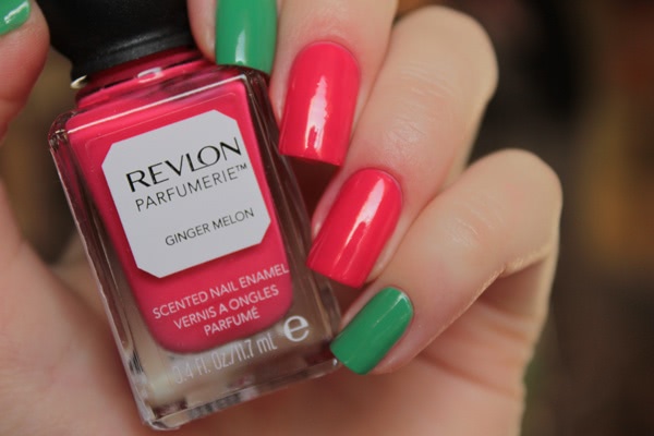 Revlon Parfumerie Scented Nail Enamel 015 Ginger Melon & 075 Lime Basil