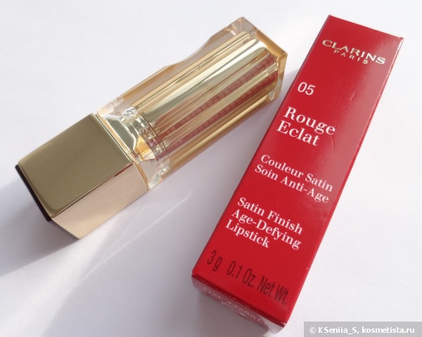 Clarins Rouge Eclat Satin Finish Age-Defying Lipstick # 05 Pink Berry