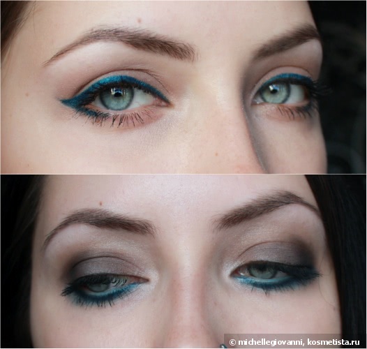 Nyx Slide on pencil в оттенке Tropical Green (sl09) и Nyx Retractable eye liner в оттенке Gypsy Blue (mpe18) - карандаши для глаз