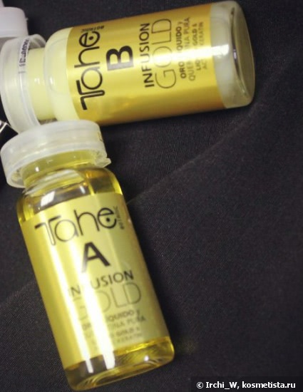 Tahe Infusion Gold A+B Масло для восстановления волос с жидким золотом и кератином 2 х 10 ml
