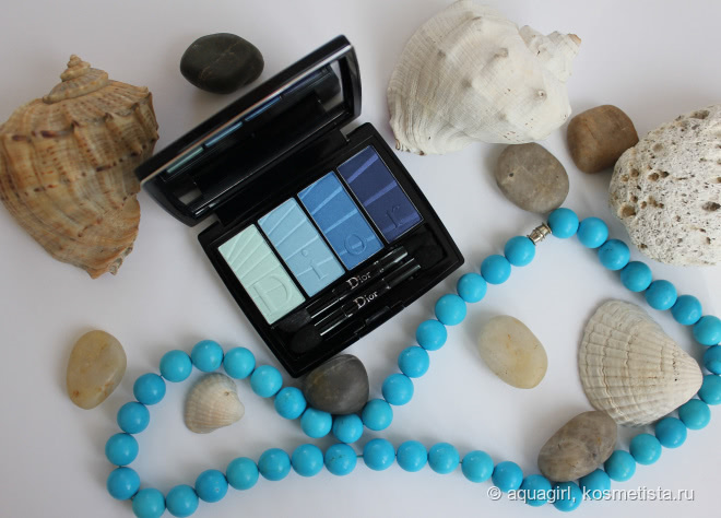 Dior Colour Gradation Eyeshadow 4 Colours Eyeshadow Palette Couture Nuance #001 Blue Gradation - оттенки неба и океана