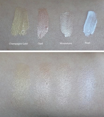 Becca Shimmering Skin Perfector Illuminator SPF 25+ в оттенках Pearl, Opal, Moonstone и Champagne Gold